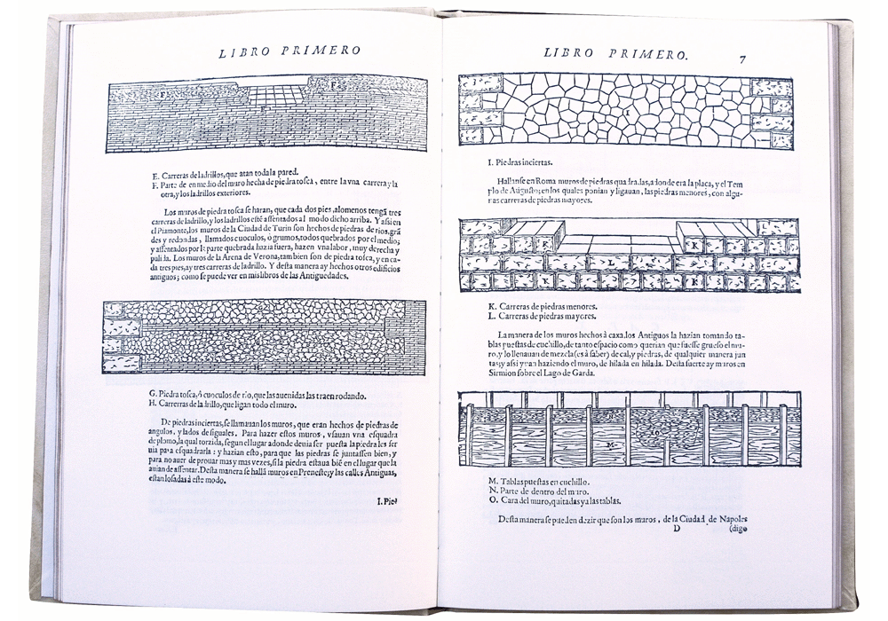 Libro primero arquitectura-Paladio-Praves-Lasso-Incunables y Libros Antiguos-libro facsimil-Vicent Garcia Editores-1 Abierto